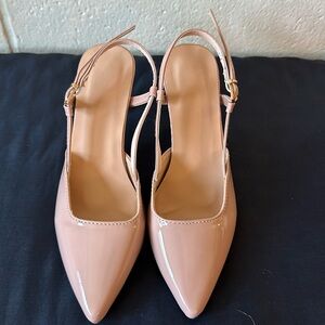 Beige high heels